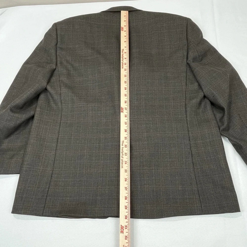 Vintage Polo Ralph Lauren Blazer Mens 44S Brown Houndstooth‎ 100% Wool